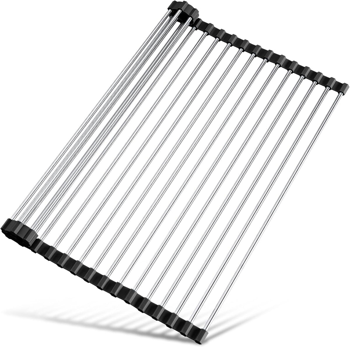 Tomorotec 21" x 15.5" Roll Up Dish Drying Rack Over Sink Drying Rack Sink Cover Kitchen Sink