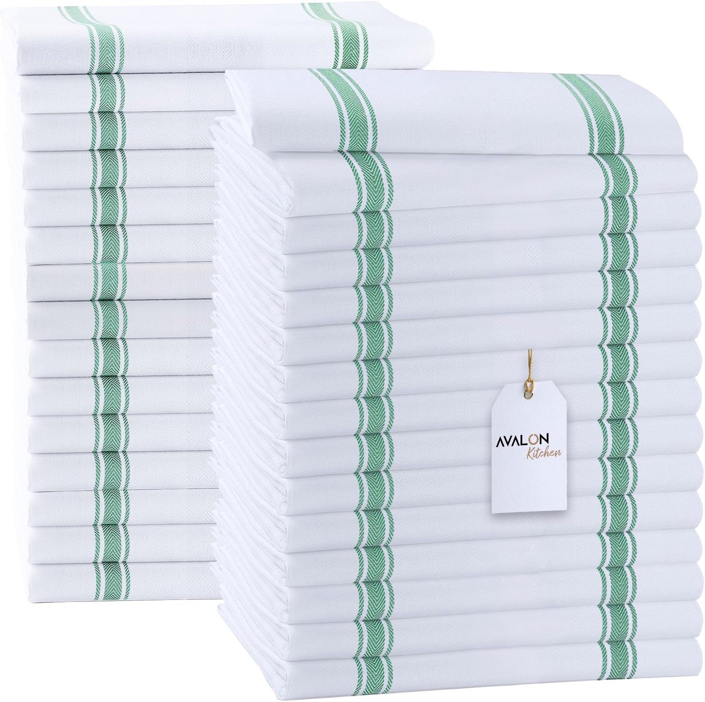 Dish Towels Set (Value Pack of 30) Size 15x25 Inch, 100% Cotton Soft & Absorbent Linen Kitchen
