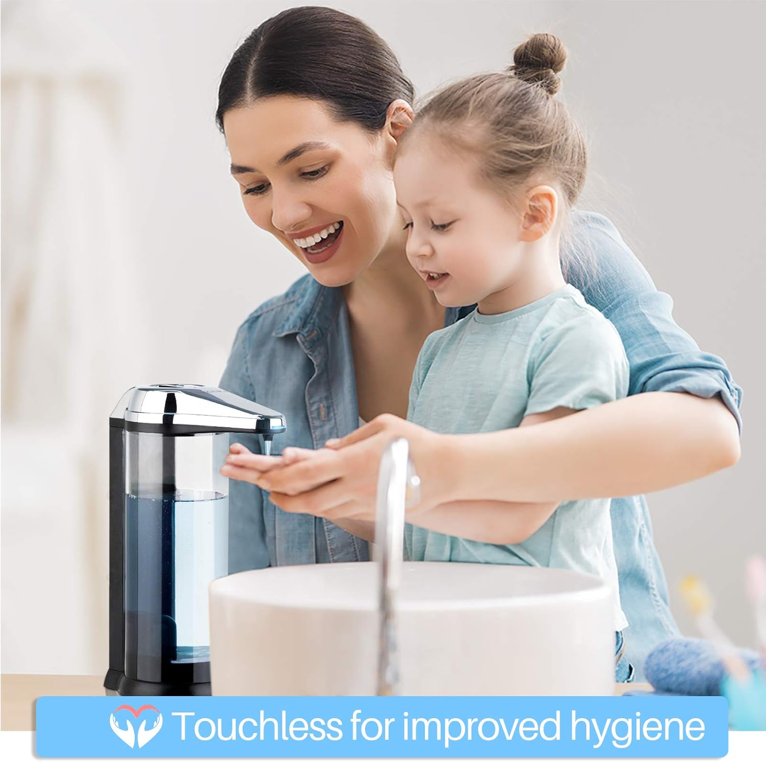 Secura 17oz Automatic Liquid Soap Dispenser, Touchless Battery Operated Hand Soap Dispenser with
