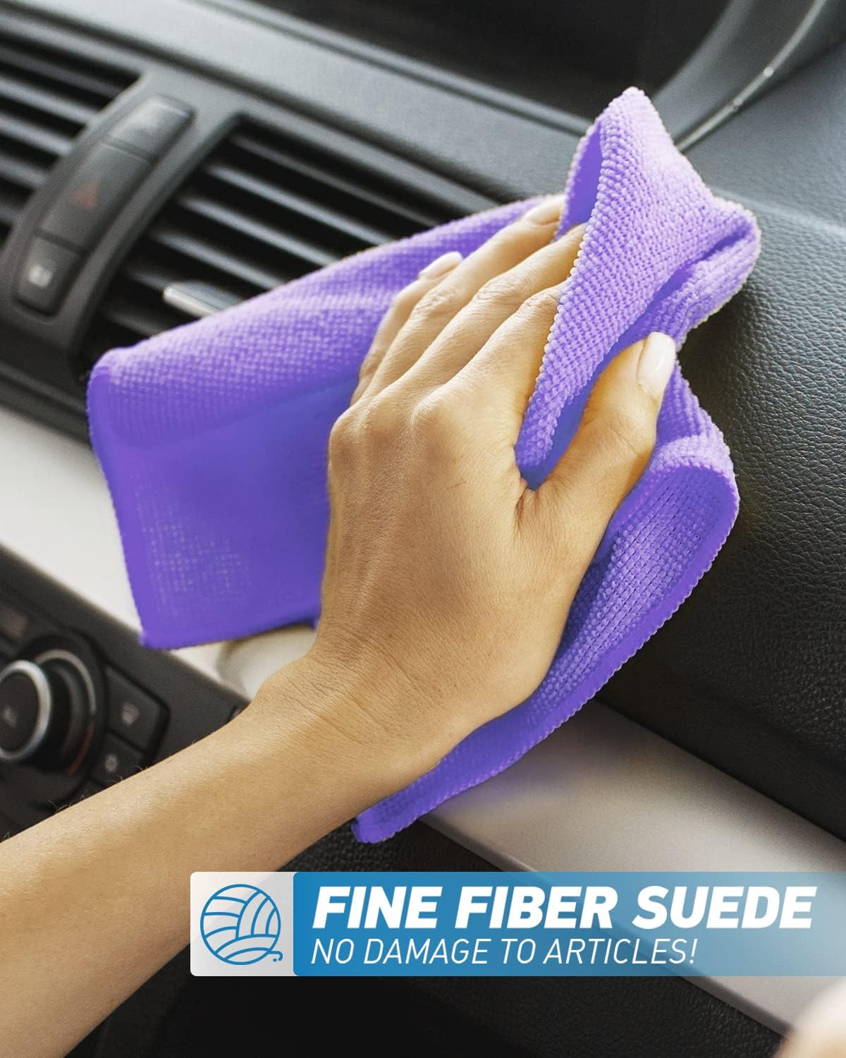Microfiber Cleaning Cloth-24Pcs (13x13 inch) Ultra Soft Highly Absorbent Rags for
