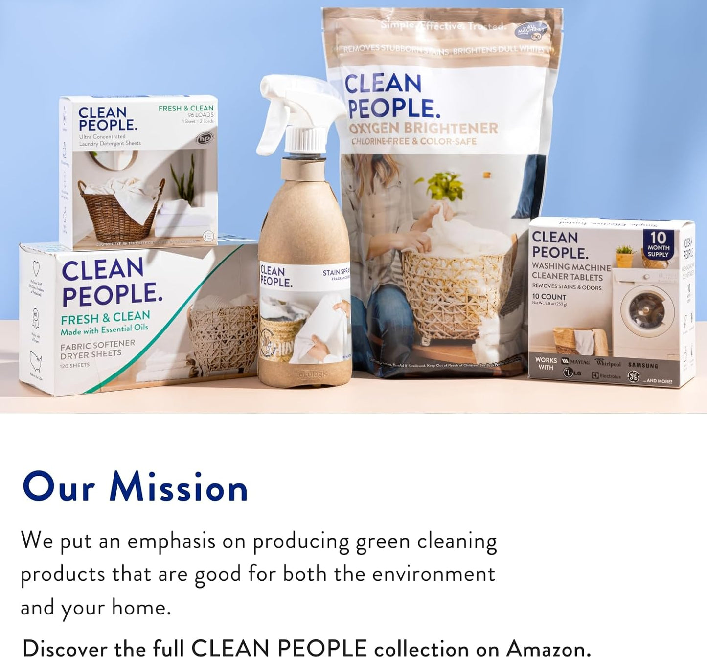 The Clean People Liquid Laundry Detergent - Recyclable Packaging, Stain Fighting - Ultra
