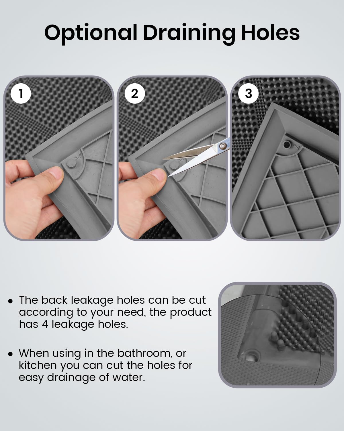 HAMARA Front Door Mat for Outside Entrance 35.5"x17" – Anti-Slip Dirt-Trapping Waterproof Rubber