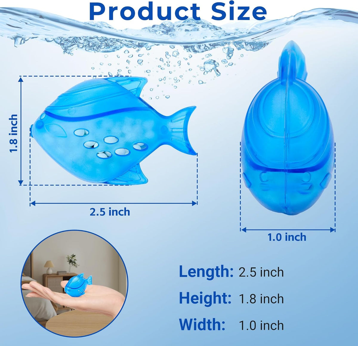 Funmit 6 Pack Universal Humidifier Cleaner Fish Compatible with Almost All Humidifiers and Fish