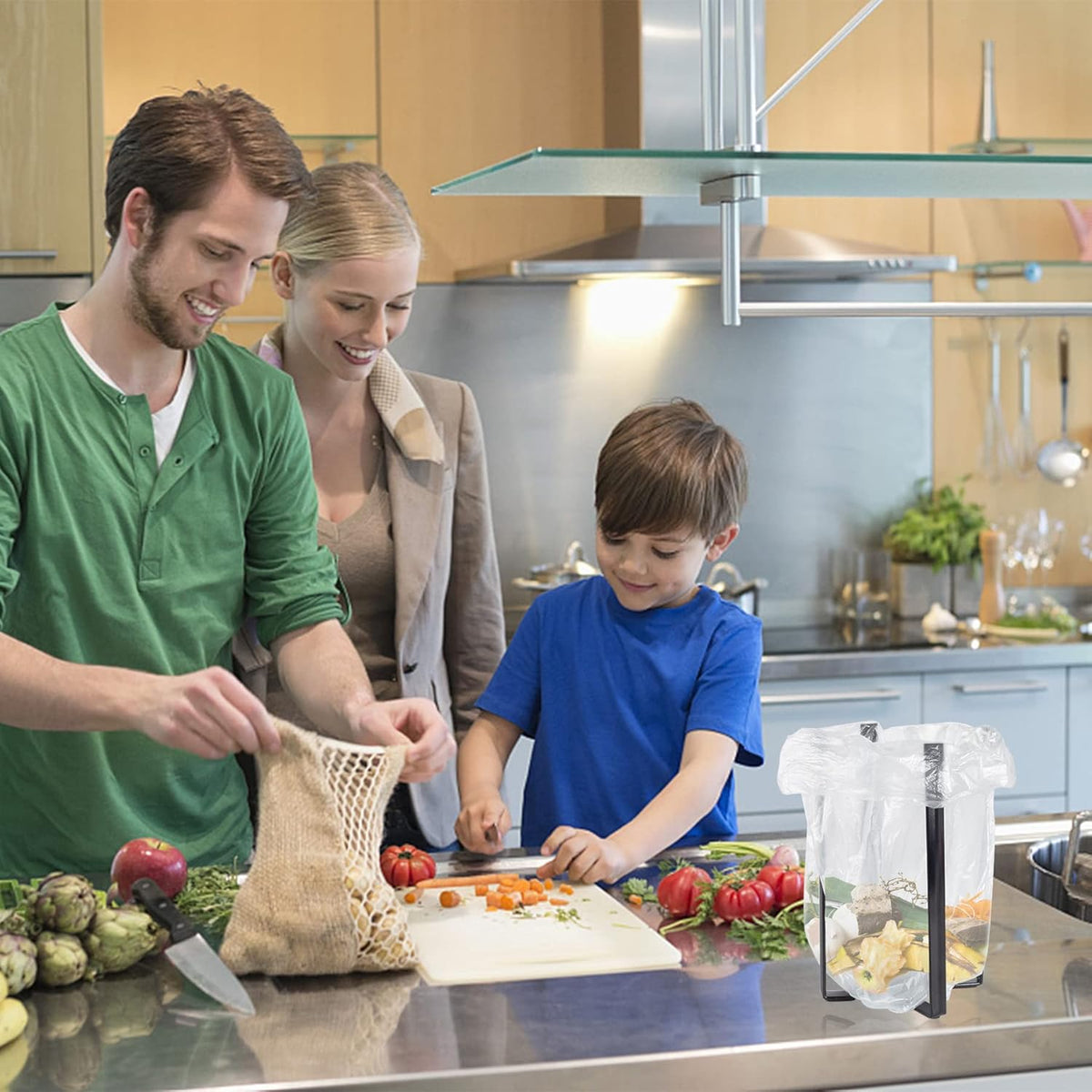 Kitchen Countertop Drying Rack for Bottles, Cups and Plastic Bags - Multifunctional Holder with