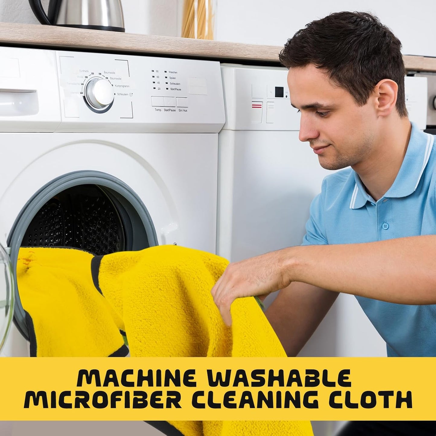 Tallew 50 Pcs Microfiber Towels 16 Inch x 16 Inch Microfiber Cloth Car Drying Towels for Cars