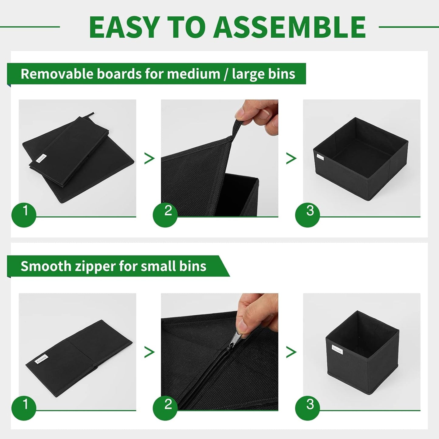 Criusia Drawer Organizer Clothes, 8 Pack Underwear Drawer Organizer, Foldable Cloth Storage Box