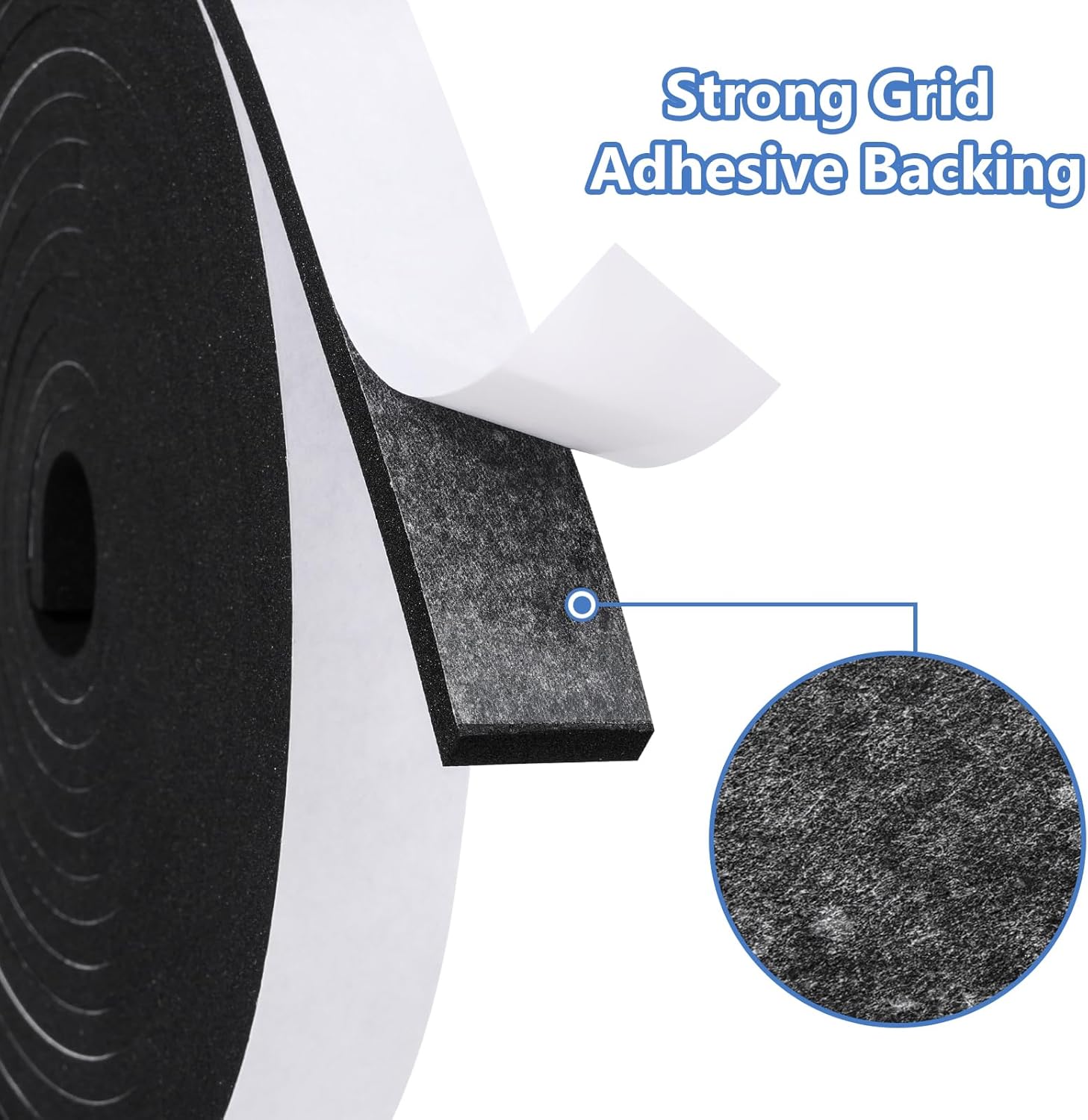 Weather Stripping Door Seal Strip- 1/4 Inch X 1/8 Inch X 26Feet, Strong Adhesive, Lightproof