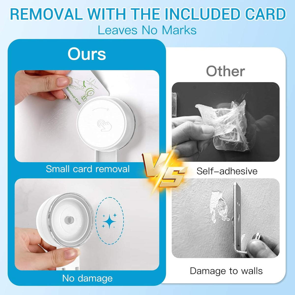 LUXEAR Suction Hooks Powerful Vacuum Suction Shower Hook- Heavy Duty Hangers Waterproof Wall Hooks