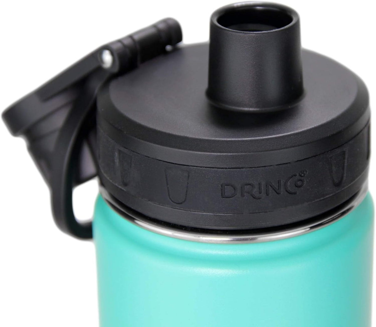 DRINCO Stainless Steel Water Bottle Spout Lid Vacuum Insulated Double Wall Water Bottle Wide Mouth
