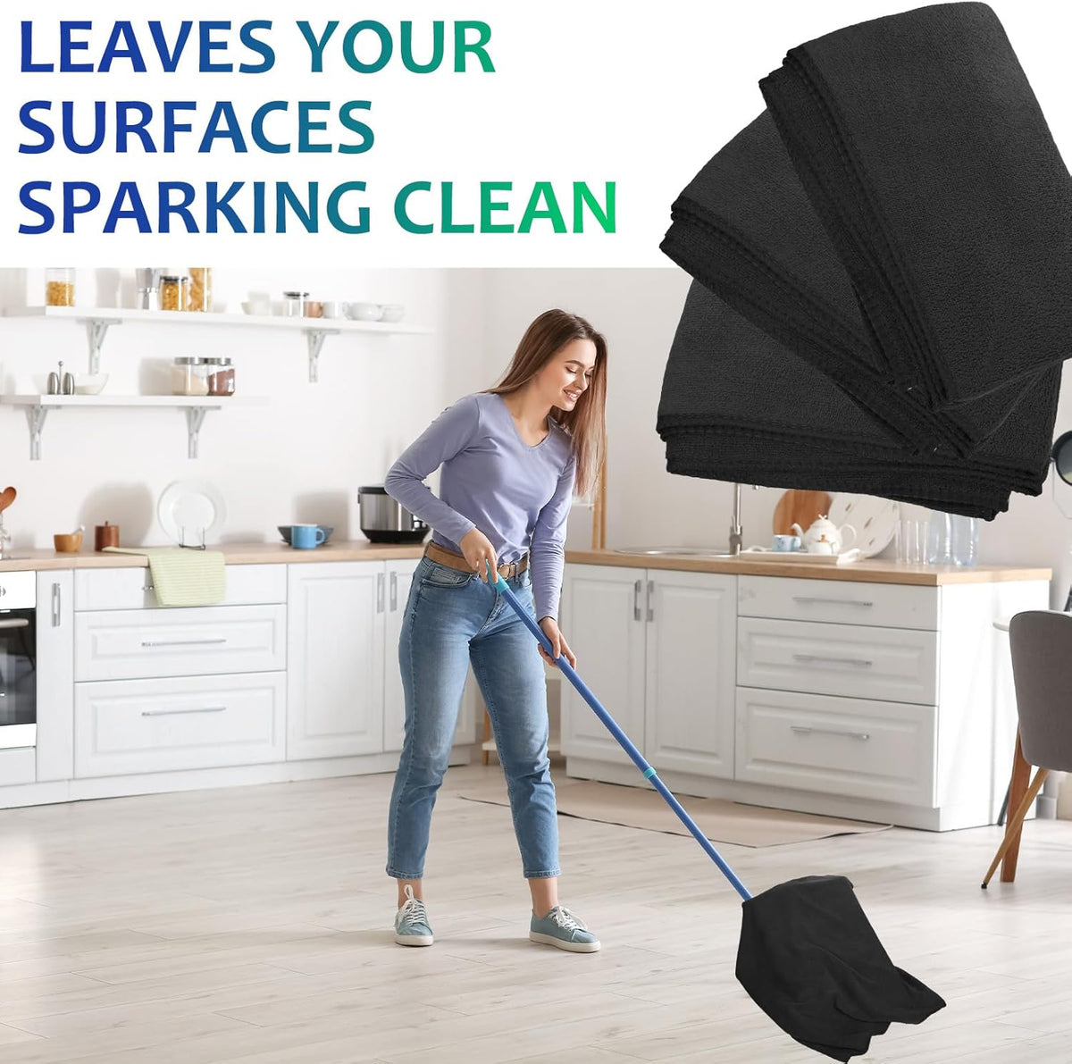 Newwiee 3 Pcs Extra Large Microfiber Cleaning Cloth 30" x 20" Washable Reusable Microfiber Towel
