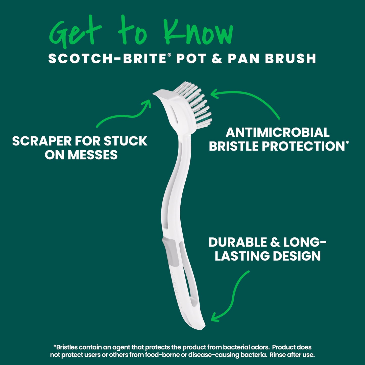 Scotch-Brite Pot & Pan Brush, 4 Pack