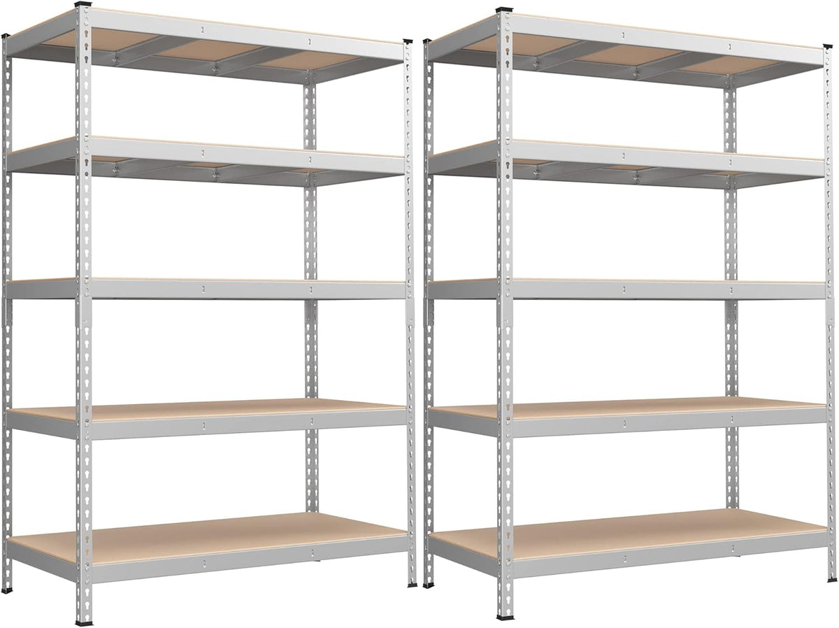 SONGMICS 5-Tier Storage Shelves, Load 2310 lb, Set of 2 Garage Storage, Boltless Assembly