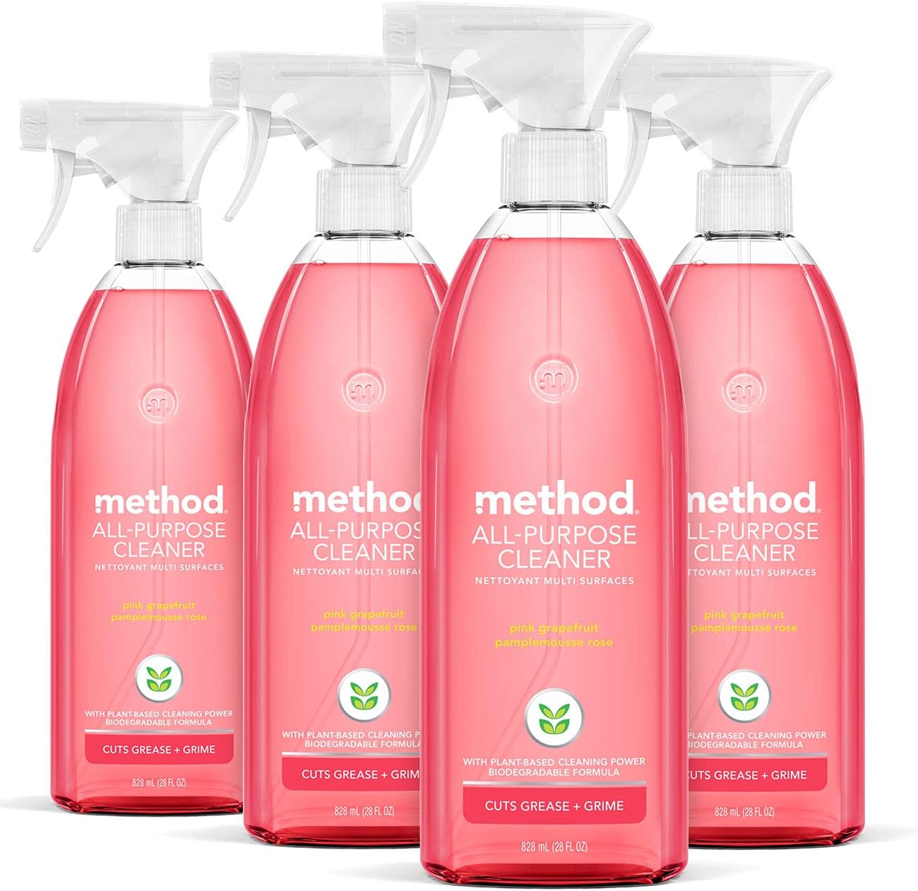 Method All-Purpose Cleaner Spray, Pink Grapefruit, Plant-Based and Biodegradable Formula Perfect