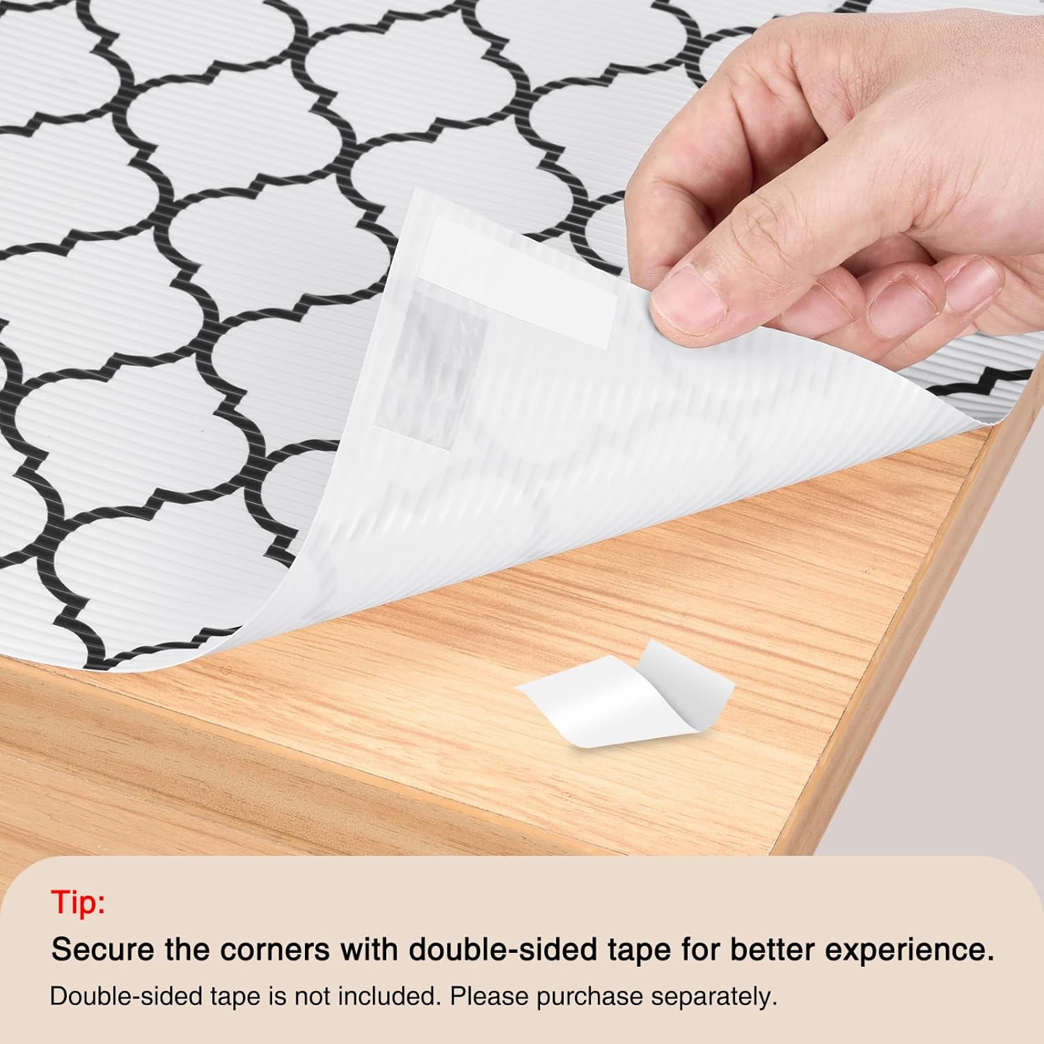 Glotoch 2 Rolls Non Adhesive Shelf Liners for Kitchen Cabinets, Waterprrof Drawer Liners for