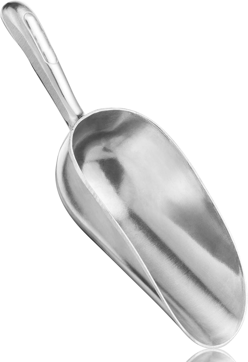 Cast Aluminum Utility Scoop, 5-Ounce - Round Bottom, Small ice scoop For Multi-Purpose Use, With