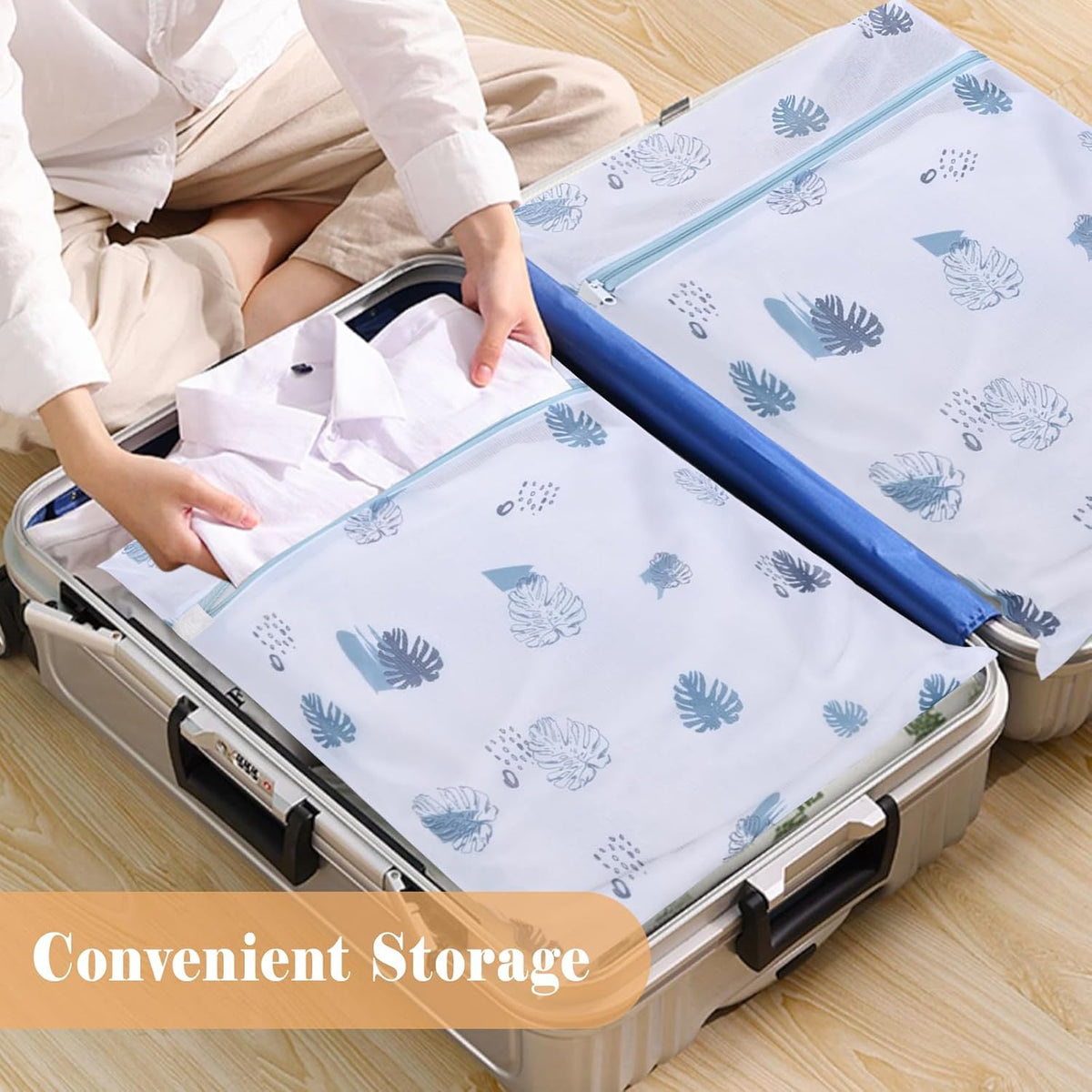 Durable Laundry Bag, Mesh Laundry Bags with Premium Zipper, 5 Pack Washing Machine Wash Bags for