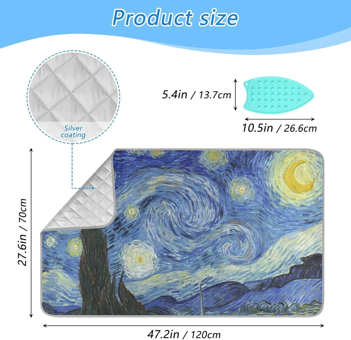 Ironing Mat Thickened Ironing Blanket Travel Portable Double-Side Using Ironing Pad Travel Isolate