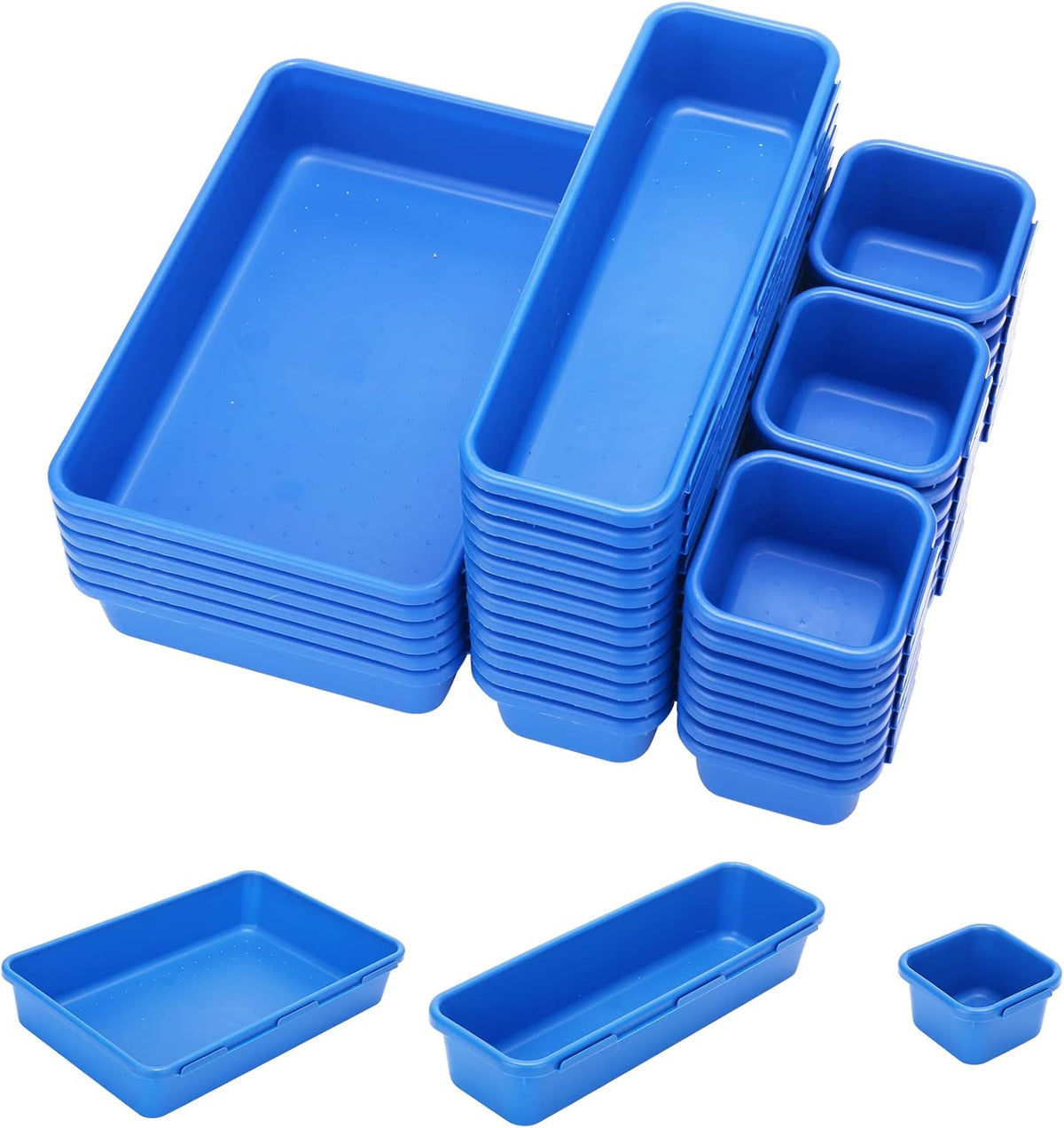 KeFanta 42 Pack Tool Box Organizer Tool Tray Dividers, Rolling Tool Chest Cart Cabinet Workbench