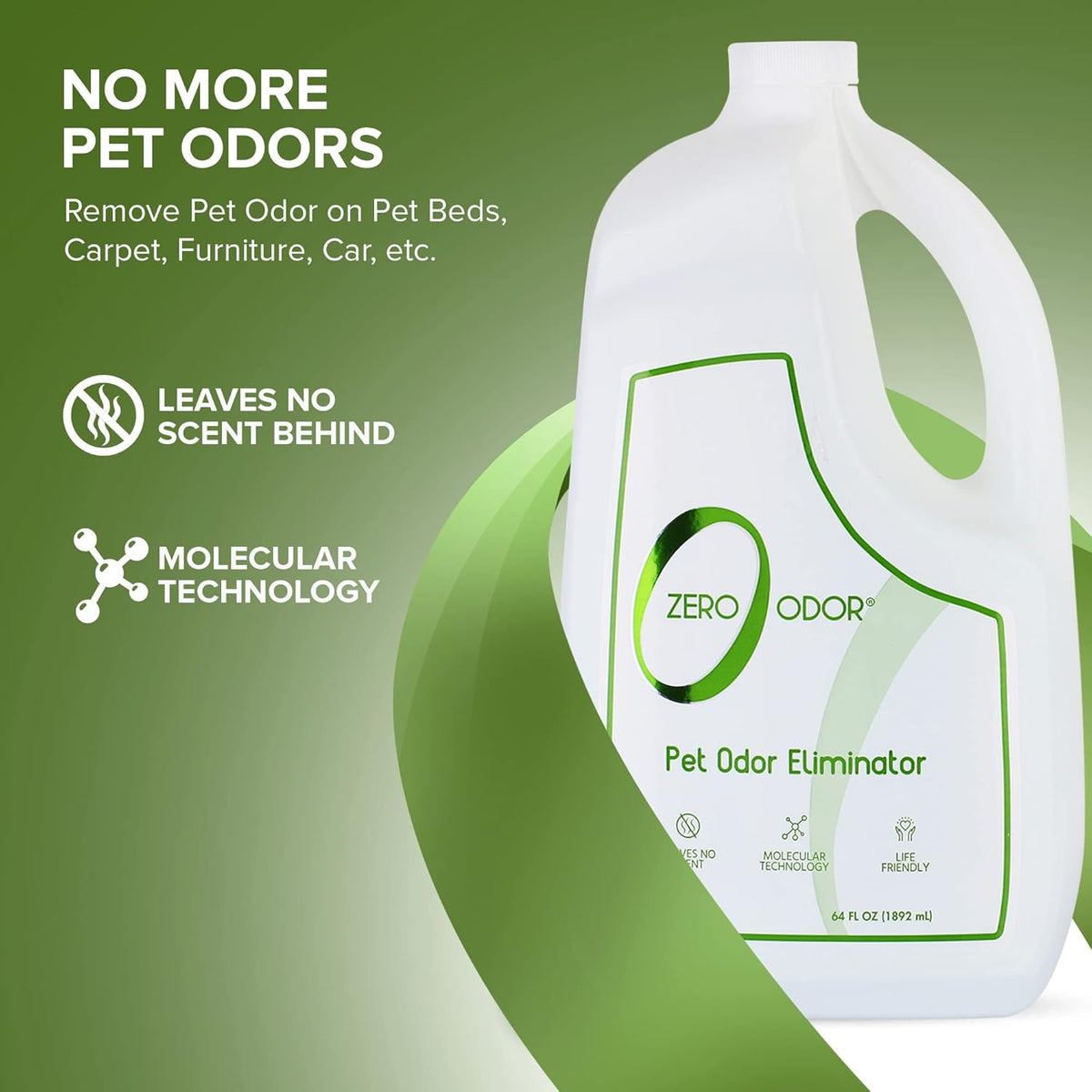Zero Odor - Pet Odor Eliminator for strong odor, Eliminate Air & Surface Odors – Patented Molecular