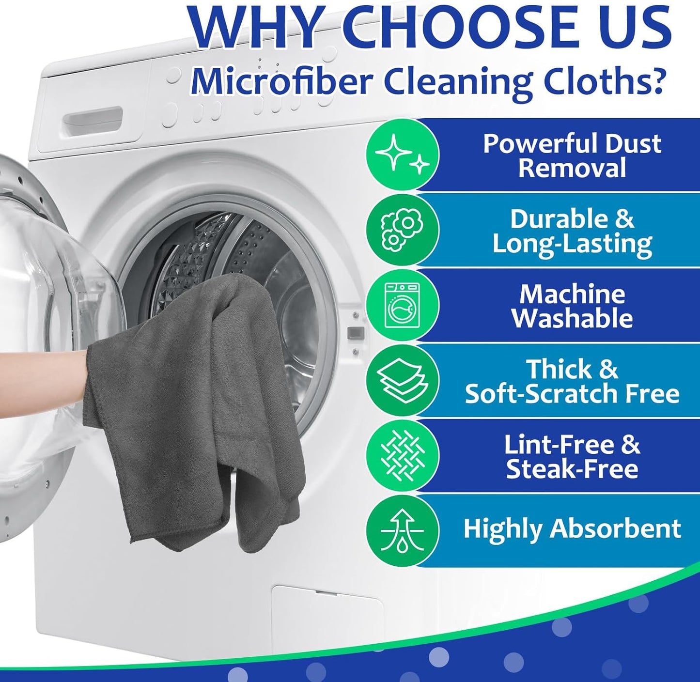 Newwiee 3 Pcs Extra Large Microfiber Cleaning Cloth 30" x 20" Washable Reusable Microfiber Towel