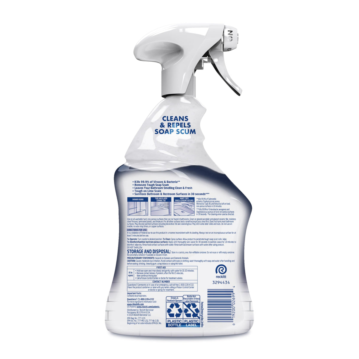 Lysol Power Foaming Bathroom Cleaner, Multipurpose Cleaner for Showers, Bathtubs, Sinks