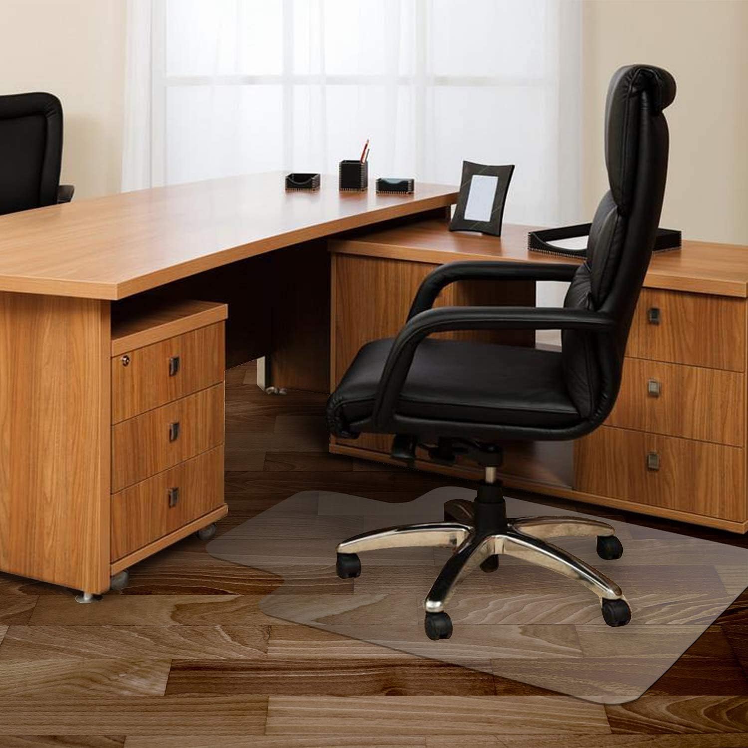 Azadx Office Chair Mat for Hardwood Floor 36 x 48'', Clear Desk Chair Mat for Wood Floor Heavy