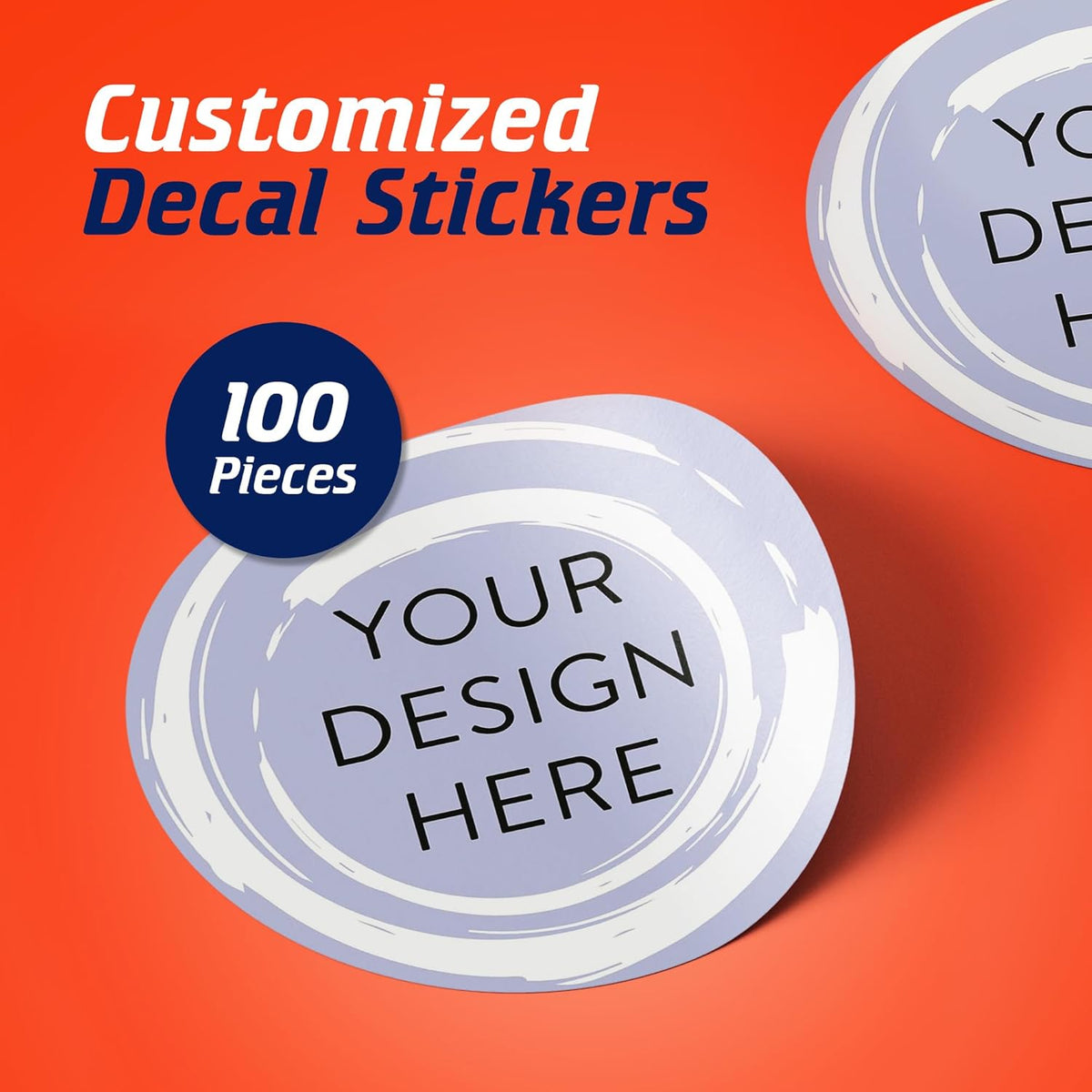 100 Custom Vinyl Stickers - Upload Your own Image, Text, Design, Logo - Personalized Logo Labels