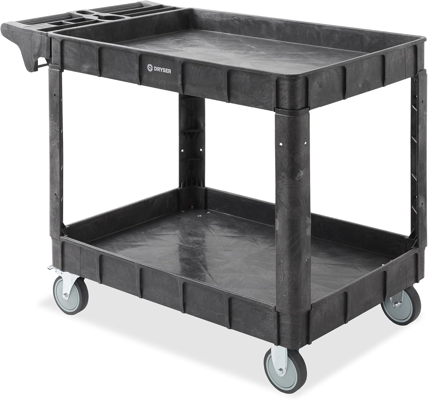 Dryser Utility Cart with Wheels, 46" x 25" Heavy Duty 550 lb. Capacity with Shelves - 2 Tier