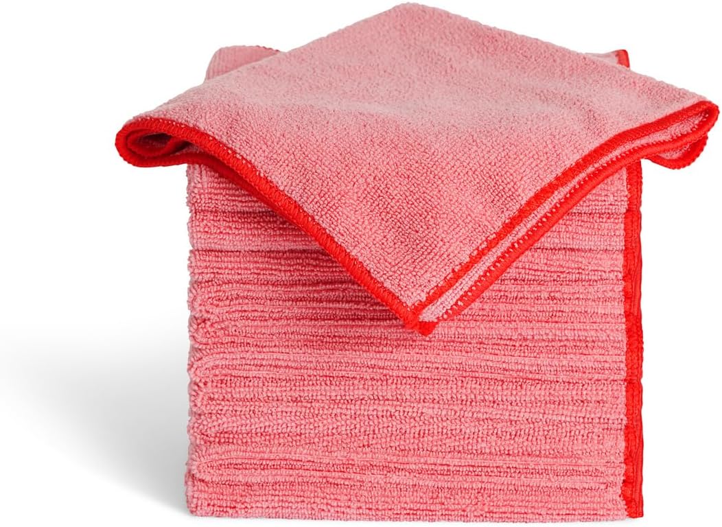 Rubbermaid Microfiber Heavy-Duty Cloth Towels 16 Pack 16"x16" Non-Scratch Dense-Fiber