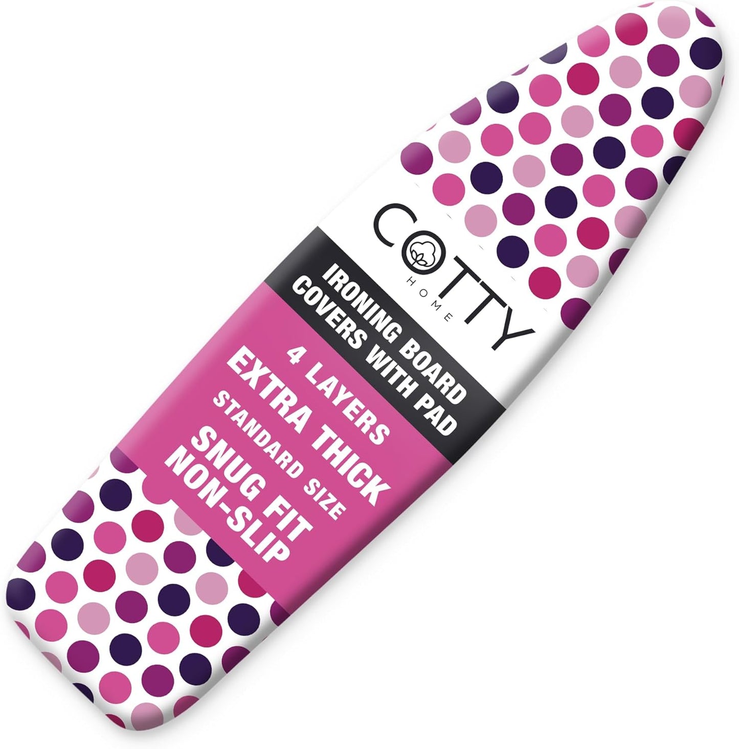 Extra Thick Ironing Board Covers with Pad Standard Size 15x54, Heat Reflective Full Scorch