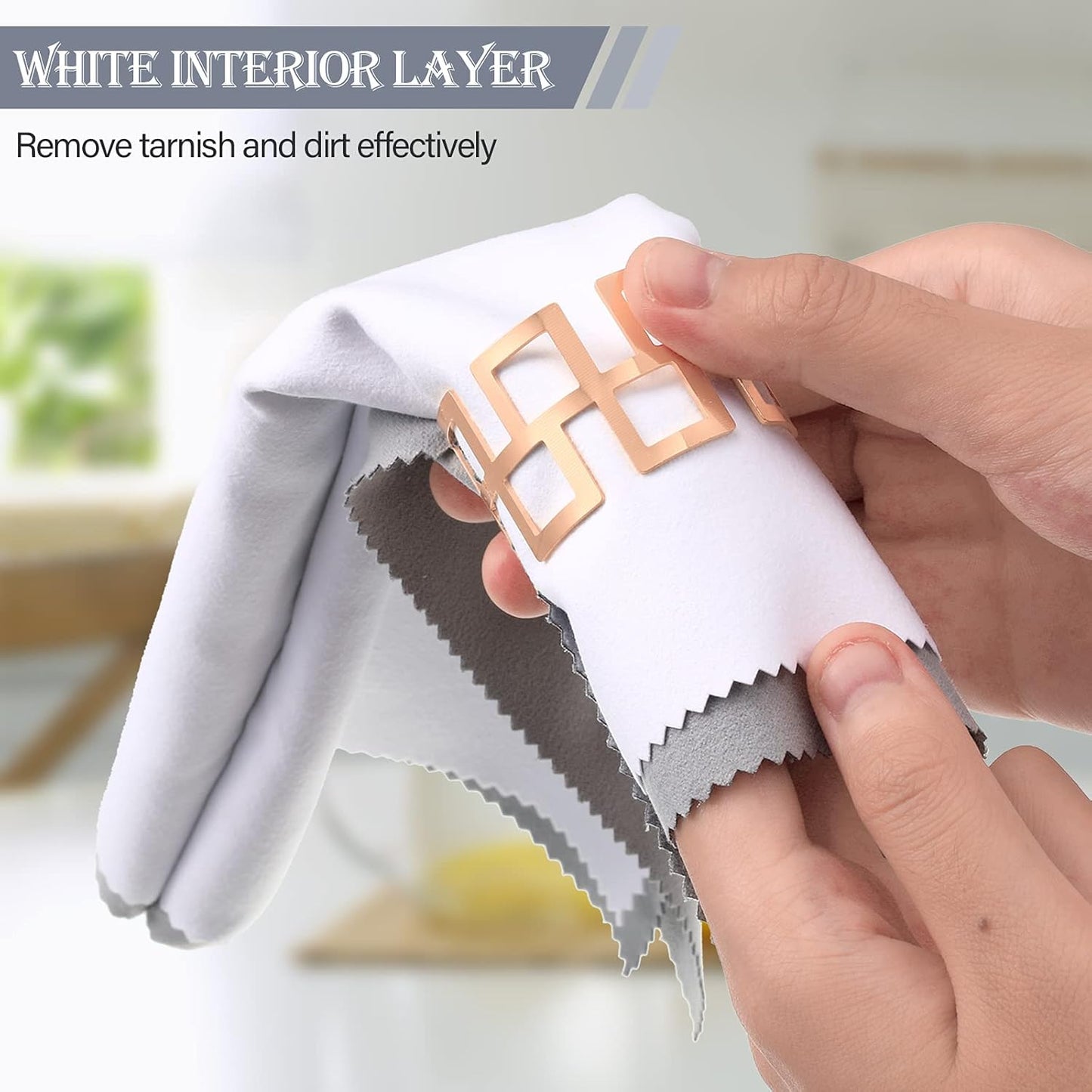 8 Pieces Large Jewelry Polishing Cloth Set Cleaning Cloths Silver Polishing Cleaning for Gold