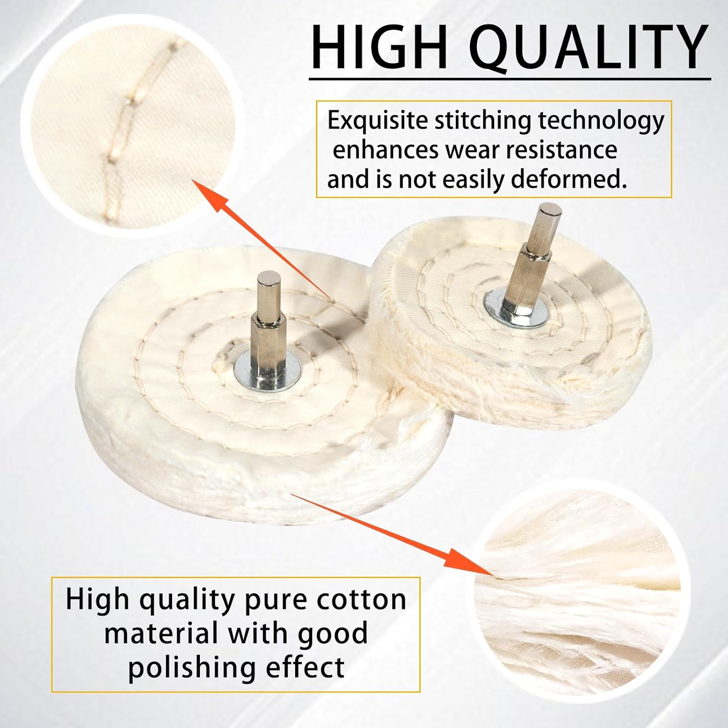 6PCS Buffing Wheels for Drill and 3 PCS Polishing Compounds, Wheel Polishing Kit, Polishing Wheel
