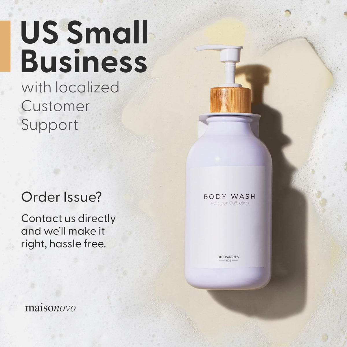 MaisoNovo Shampoo and Conditioner Dispenser - Shower Soap Dispenser Wall Mounted - 16.9 fl oz Set
