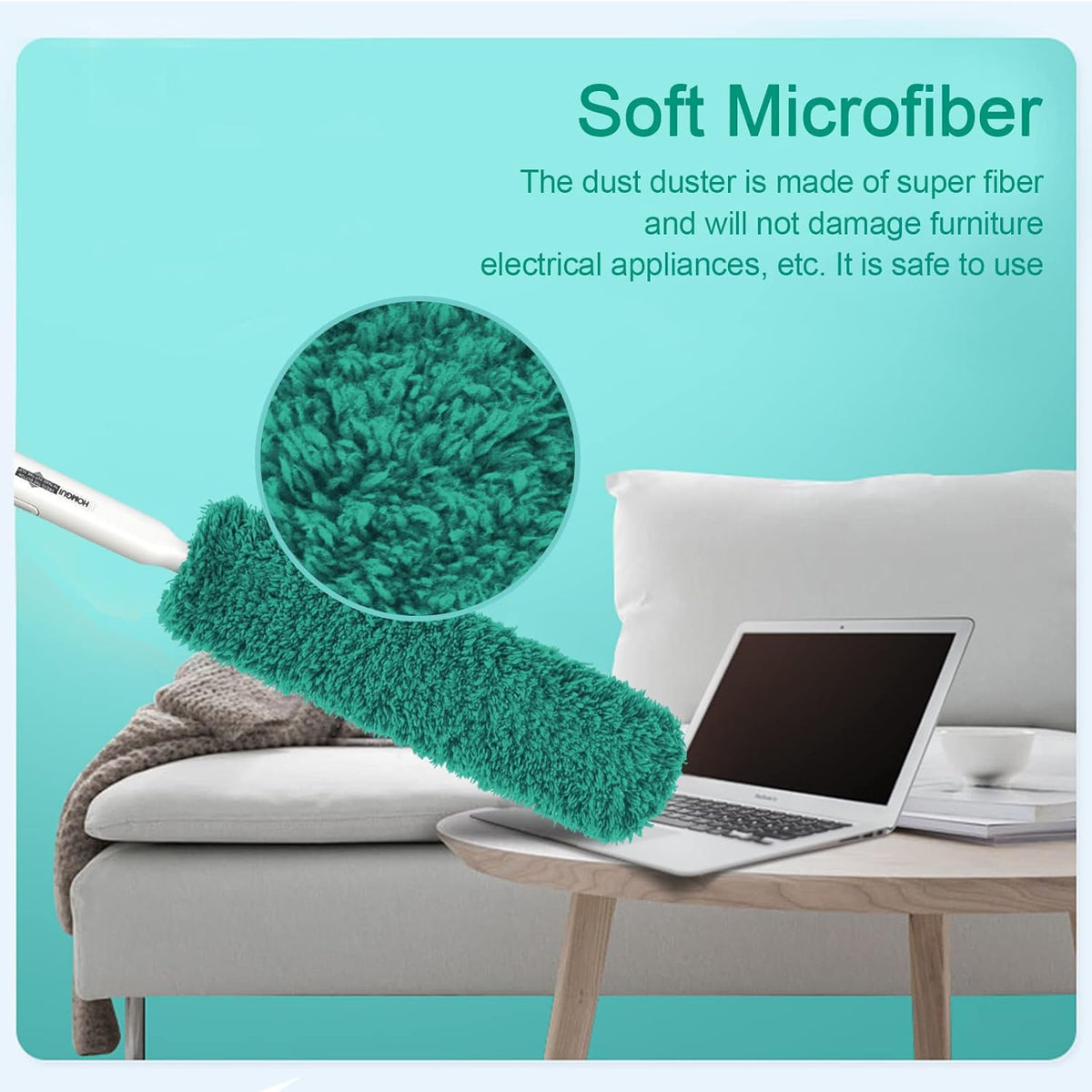 Microfiber Duster, Feather Duster, Dusters for Cleaning, Washable Dusters with Reusable Microfiber