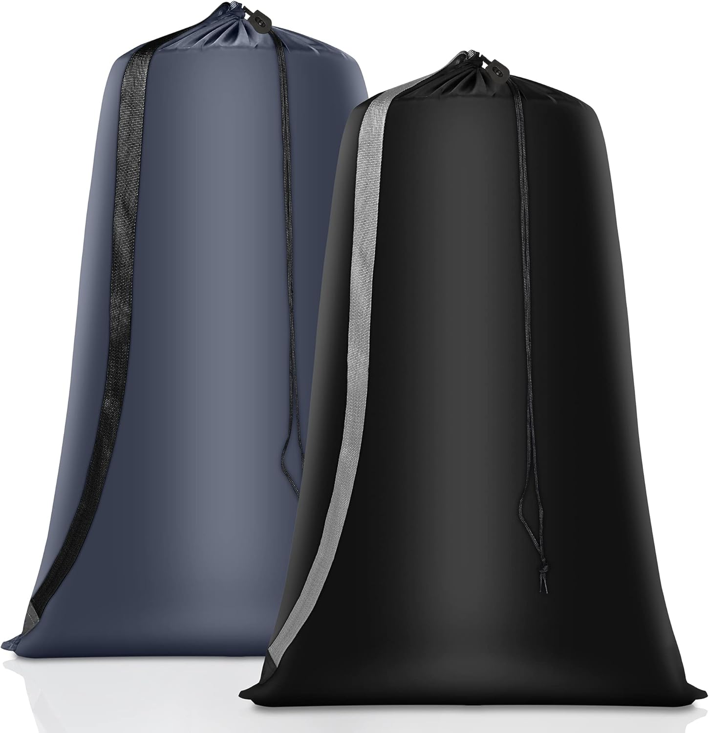 Heavy Duty Laundry Bag 2 Pack XL Nylon Laundry Bags with Straps, Washable Large Dirty Clothes