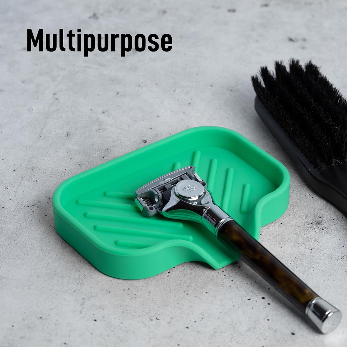 Zulay Kitchen Small Silicone Sponge Holder (4.9x3.3”) – Space-Saving Sink Organizer Tray for