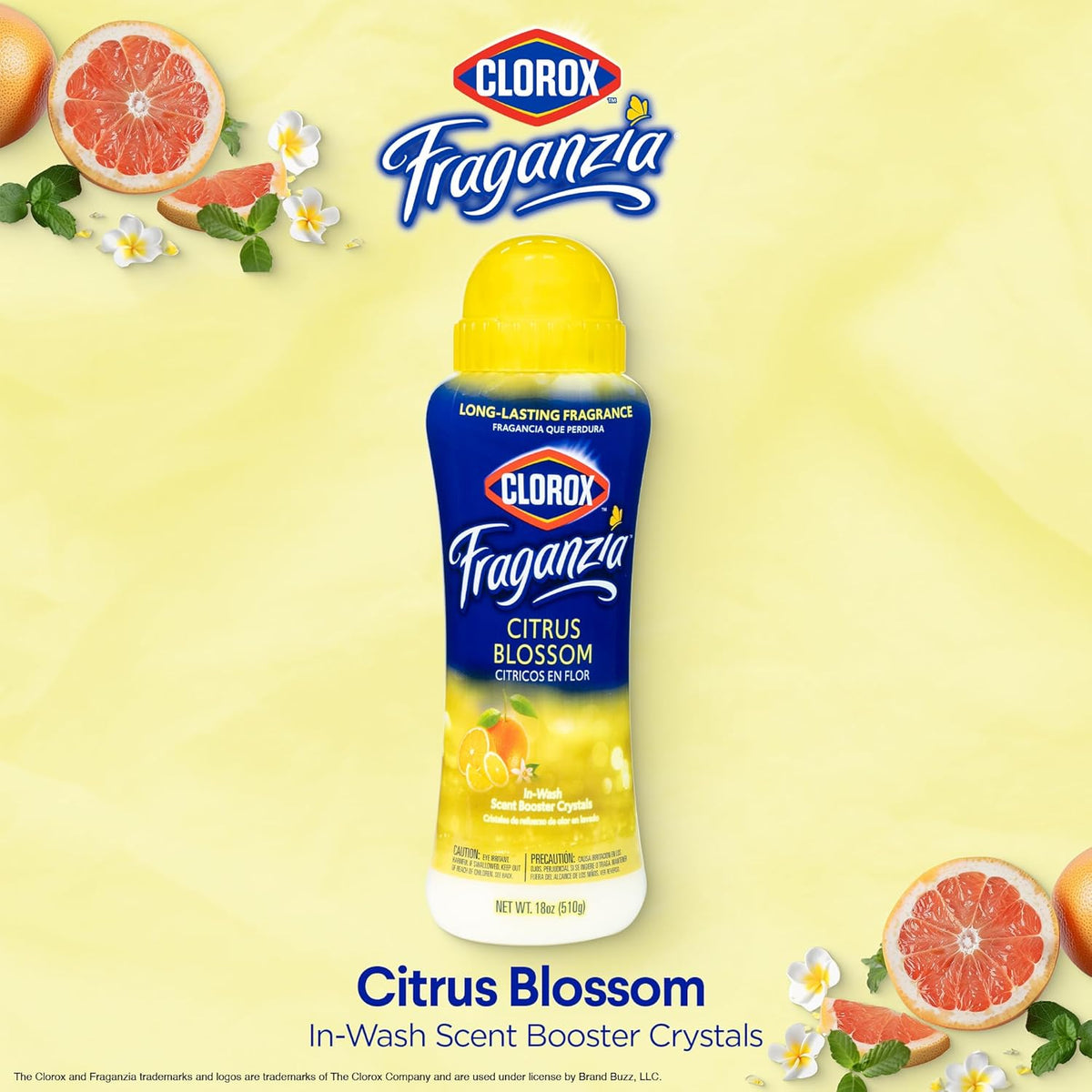Clorox Fraganzia Laundry Scent Booster Crystals in Citrus Blossom Scent - Scented In-Wash Freshener