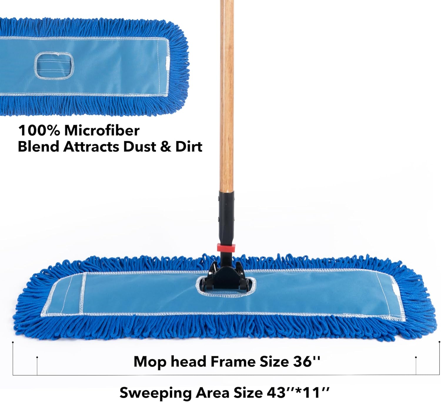 Matthew 36'' Microfiber Loop Dust Mop Washable Commercial&Residential Heavy Duty Mop Head