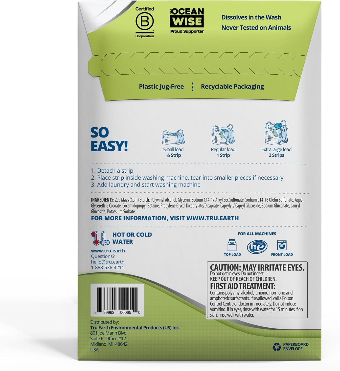 Tru Earth Platinum - Heavy Duty Laundry Detergent Sheets - Up to 64 Loads (32 Count), Fragrance