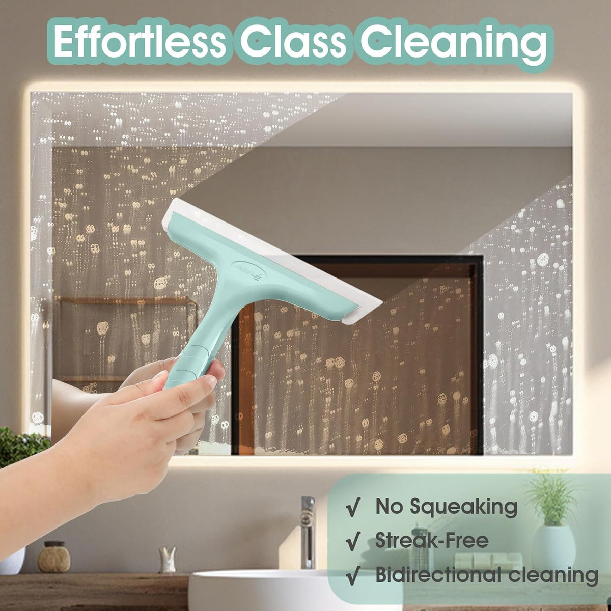 Shower Squeegee for Glass Doors, Bathroom Squeegee for Shower, Mini Window Squeegee, Home Bathroom