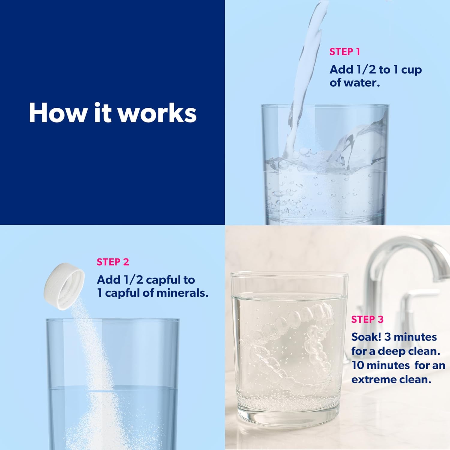 EverSmile AllClean Minerals – Deep Cleaner for Retainers, Clear Aligners, Invisalign, Dentures