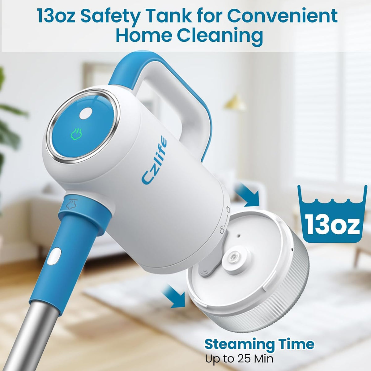 13-in-1 Steam Mop, Handheld Steam Cleaner for Home and Floor Cleaning, Floor Steamers for Hardwood