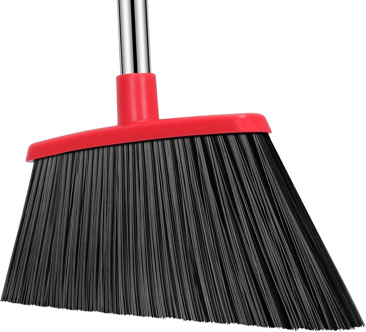 Heavy Duty Broom, 55 Inch Long Handle Outdoor Large Angle Brooms, Commercial Broom for Sweeping