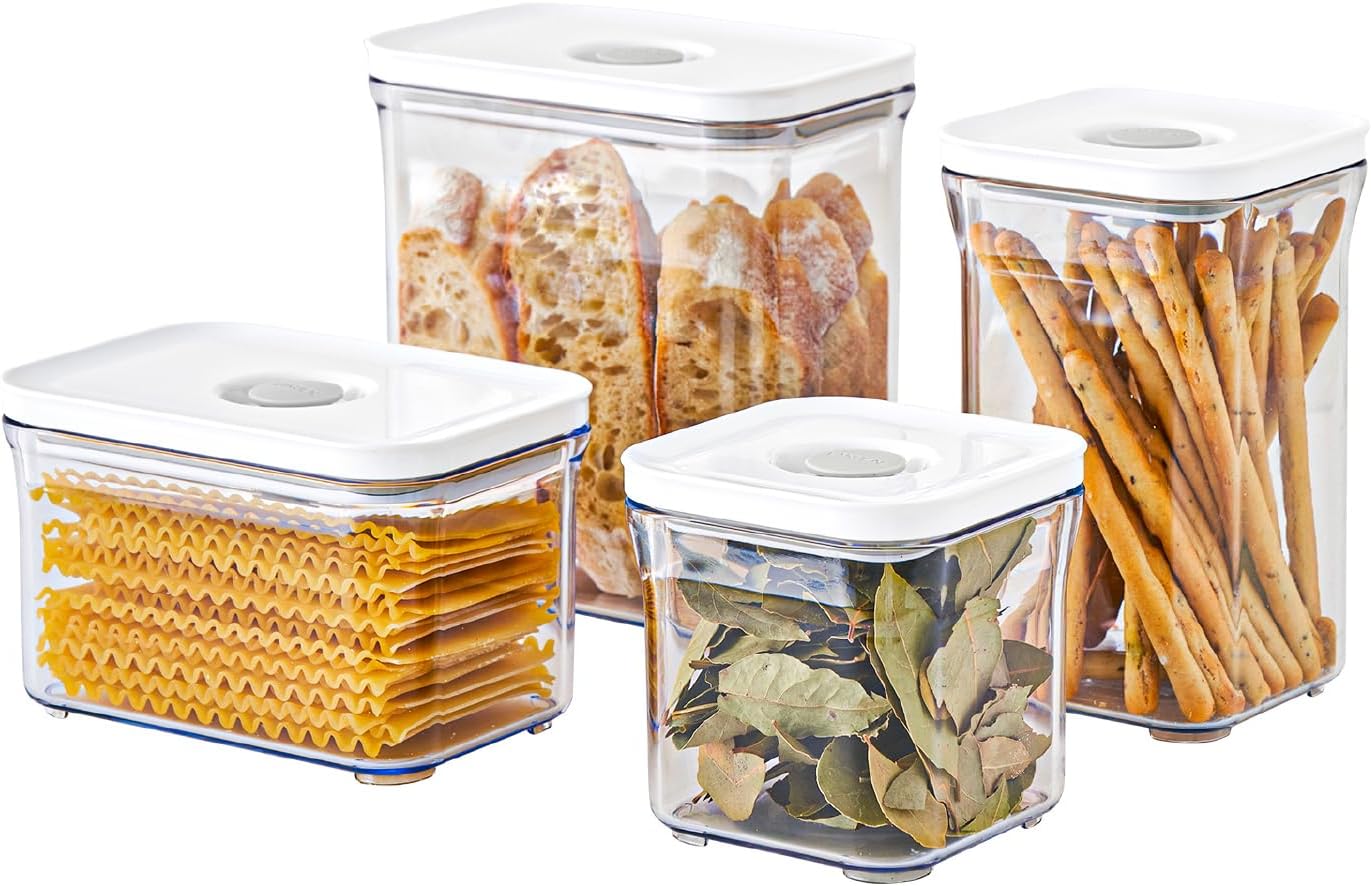 VAKUEN Premium Airtight Food Storage Containers 4-piece/Set, BPA Free, 100% Leak Proof, Keep food