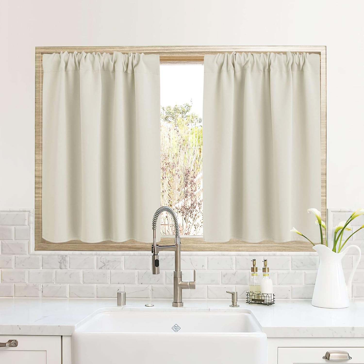 RYB HOME RV Camper Door Window Curtains -Blackout Privacy Curtains & Drapes for Bathroom Bedroom