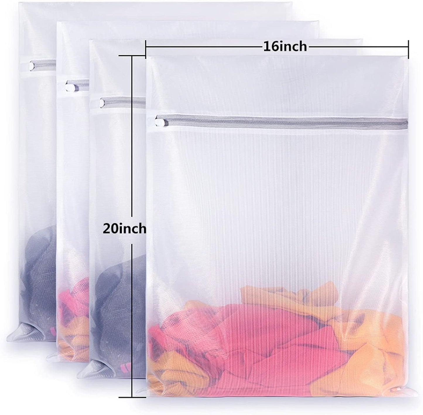 Mesh Laundry Bags,Laundry Bags Mesh Wash Bag for Washing Machine-Supper Zipper Net Laundry
