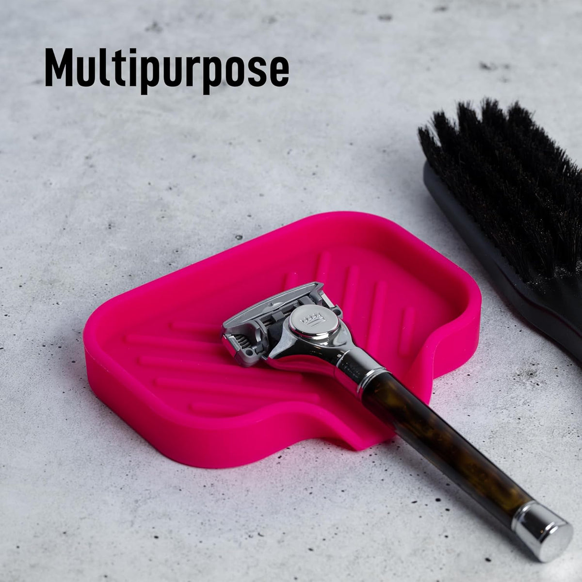 Zulay Small Silicone Sponge Holder (4.9x3.3”) – Space-Saving Sink Organizer Tray for Sponge, Soap