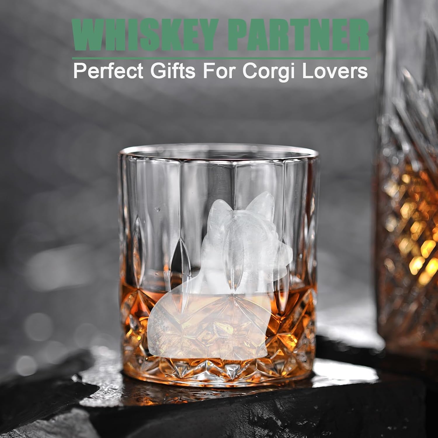 Corgi Dog gifts 3D Ice Cube Mold, Admaison Ice Cube Tray with Funnel for Cocktails, Bourbon,Brandy