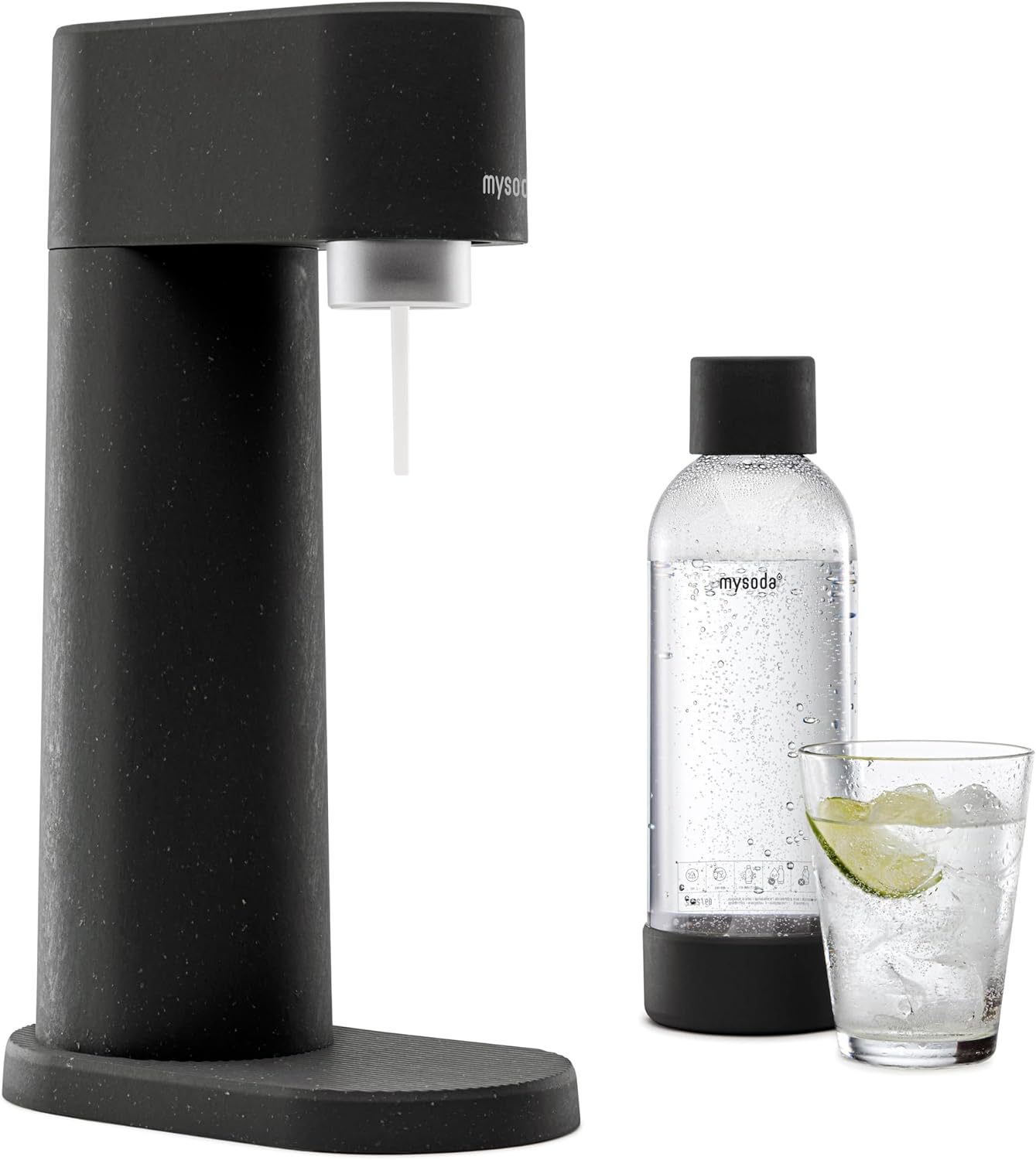 Mysoda Carbonating Bottles 2Pck 1L - Compatible with MySoda and any brands - Lid and Base Made of