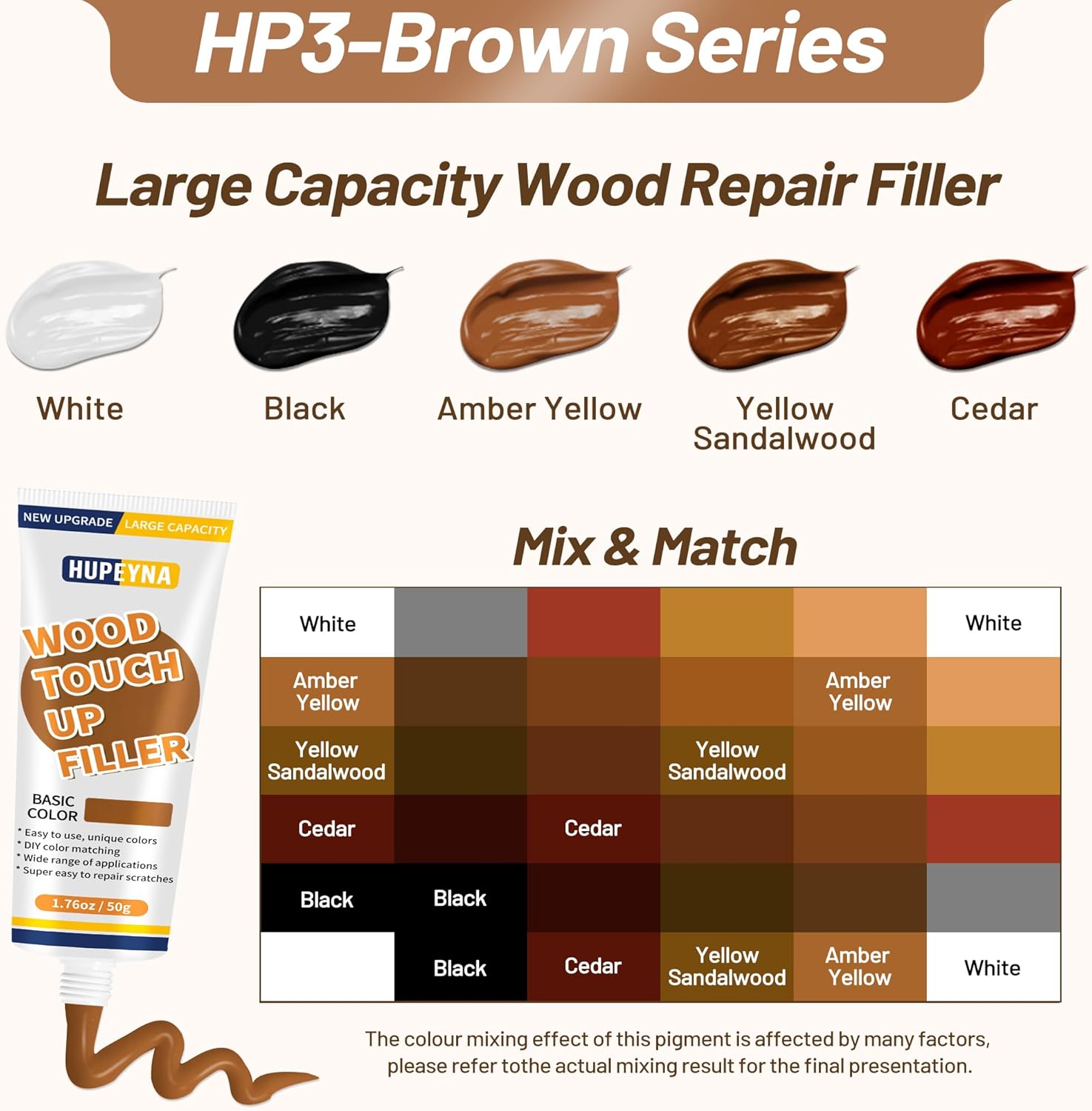 Wood Repair Kit, Wood Furniture Repair Kit, Wood Filler, Wood Putty and Beeswax- Repair Stains